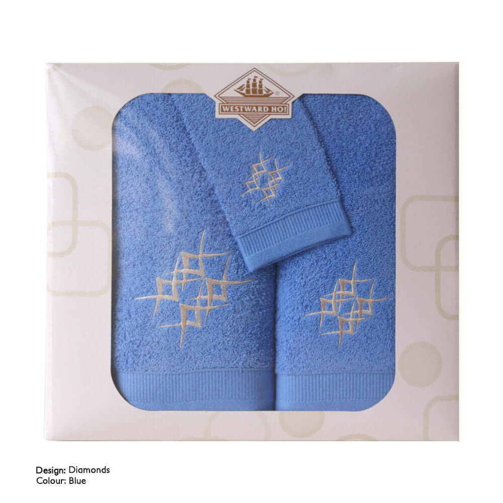 Diamond 3 Piece Towel Set