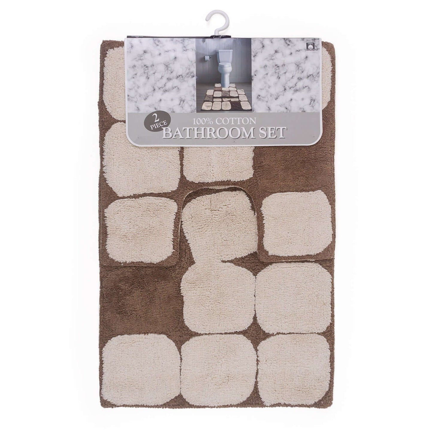 Natural 2 Piece Bath Mat Set