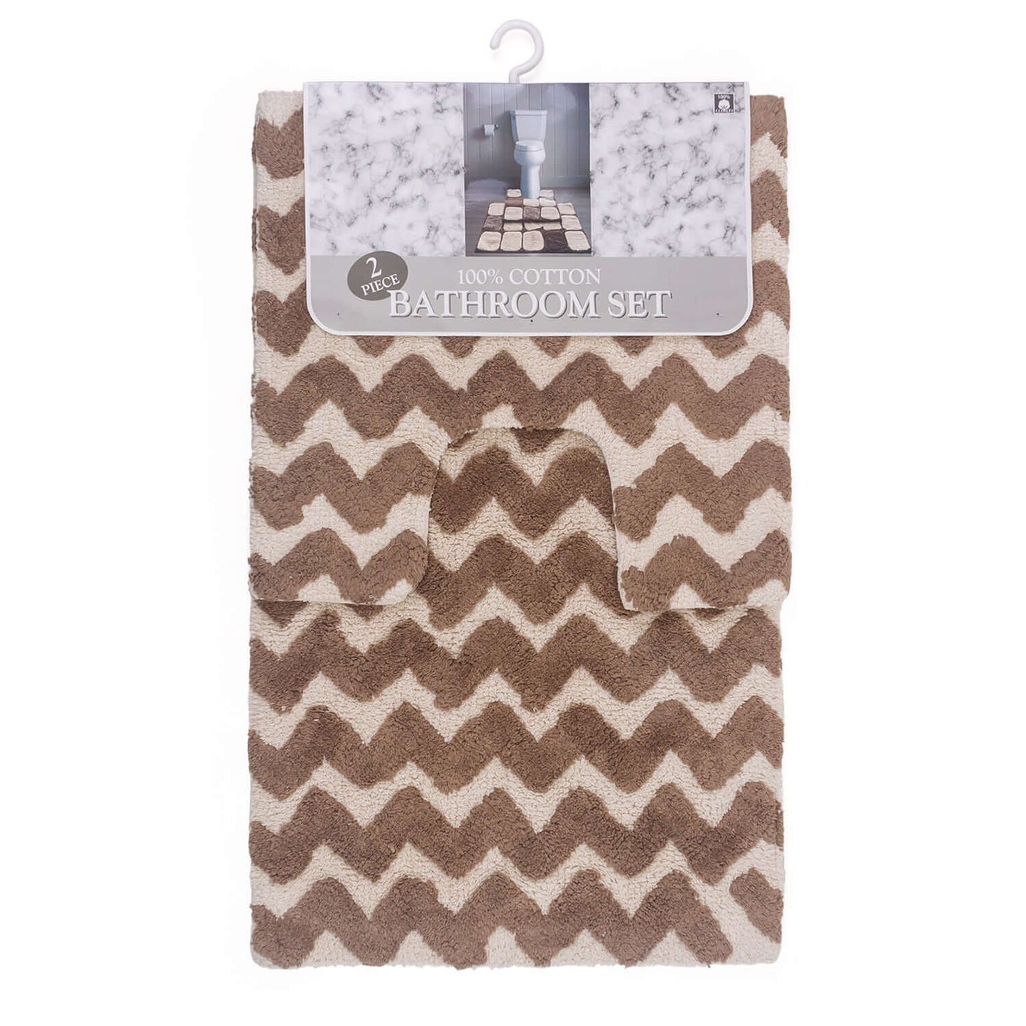 Natural 2 Piece Bath Mat Set