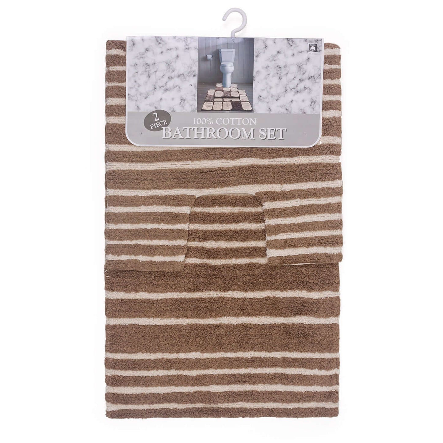 Natural 2 Piece Bath Mat Set