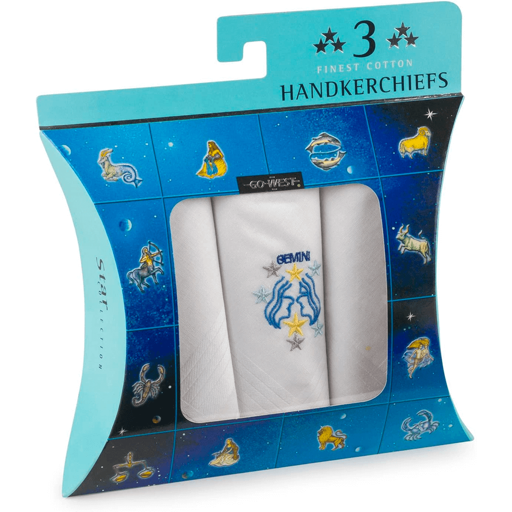 Star Sign Handkerchiefs (3 Pack)