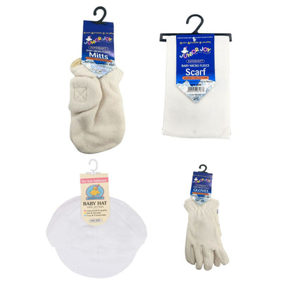Winter Warmers Baby Set – Hat with Peak, Micro Fleece Mitts, Fleece Gloves & Soft Micro Fleece Scarf
