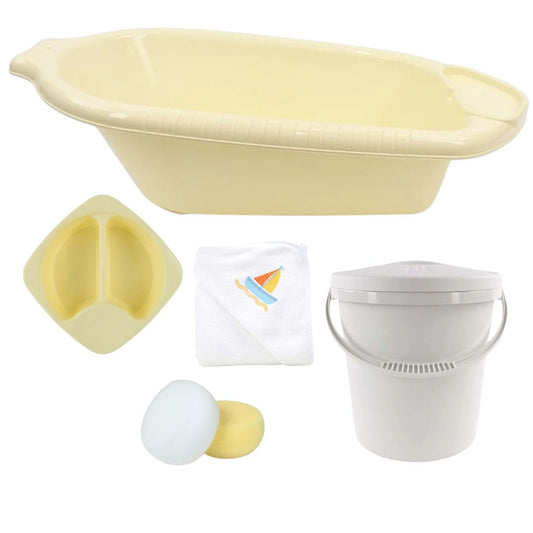 Junior Joy Baby Bath Time Essentials Bundle – 5 Piece Set