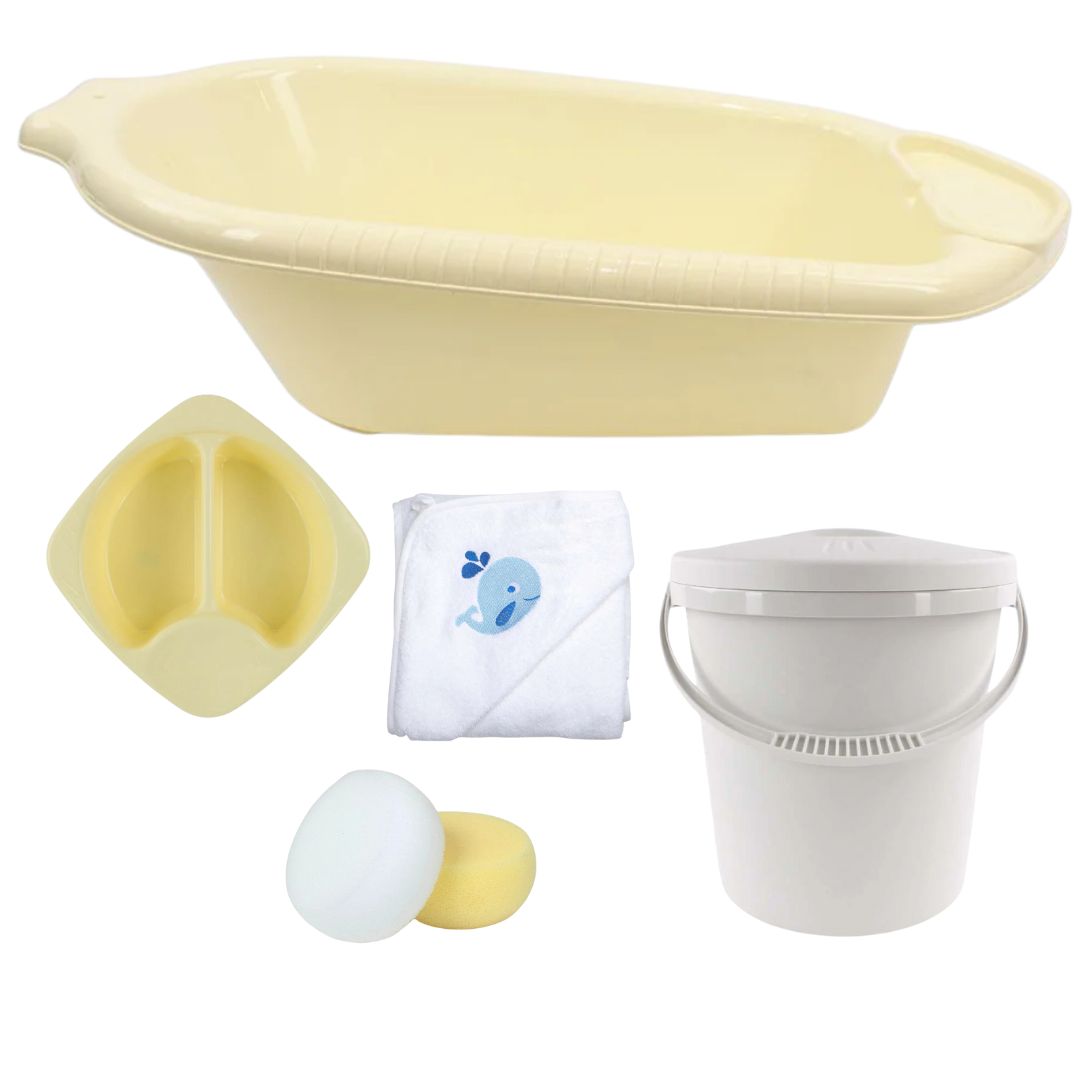 Junior Joy Baby Bath Time Essentials Bundle – 5 Piece Set