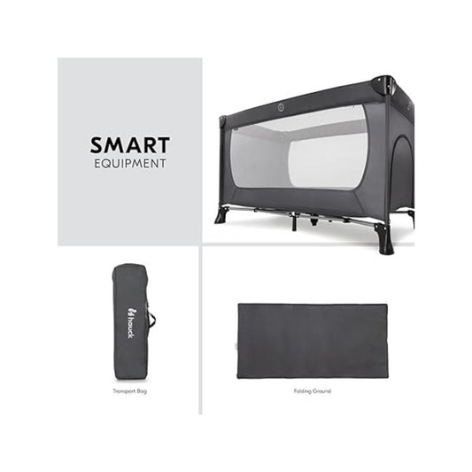 Hauck Dream N Play Plus – Comfortable Travel Cot and Playpen in One