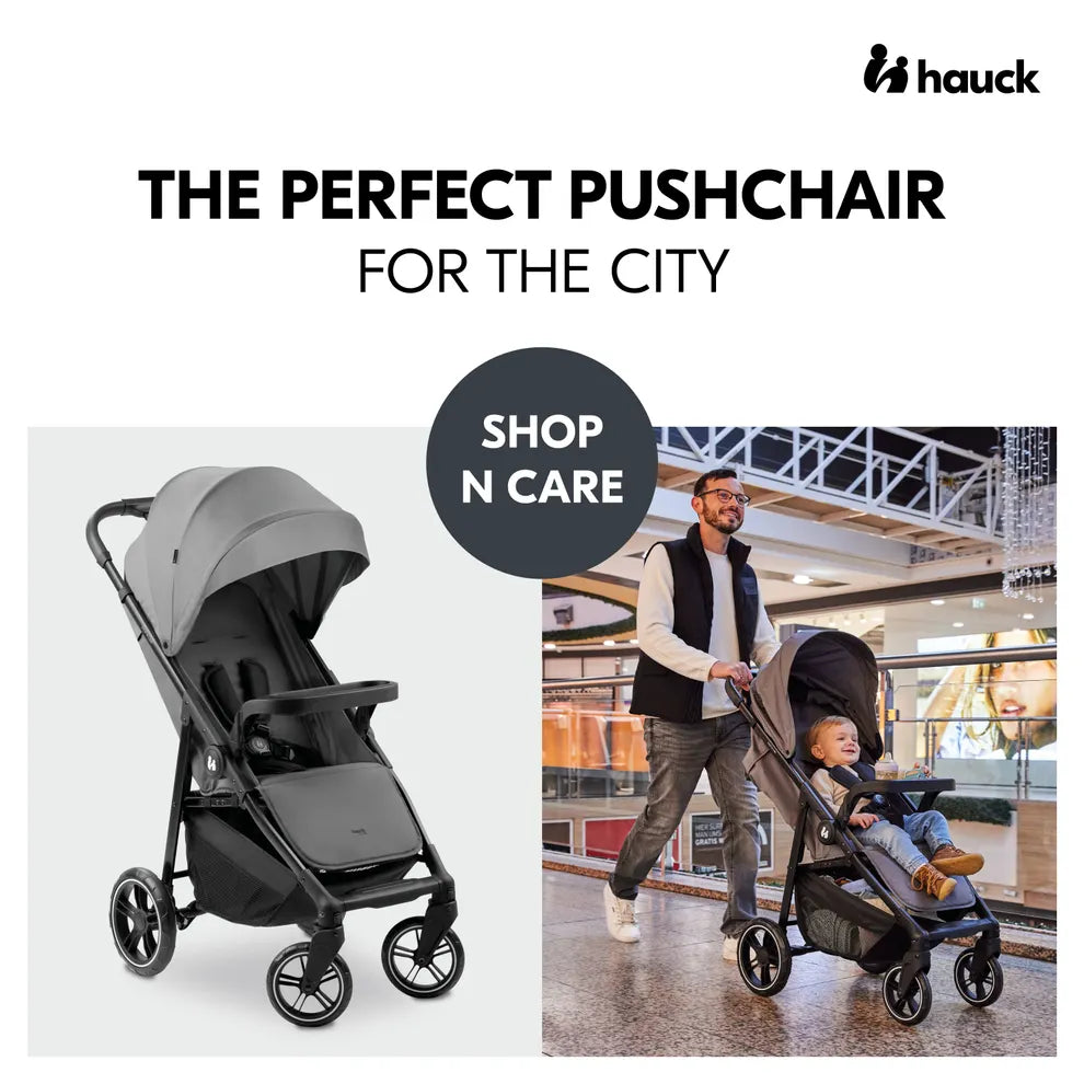 Hauck Shop N Care Pushchair Lightweight and Compact with One-Hand Fold and XL Basket