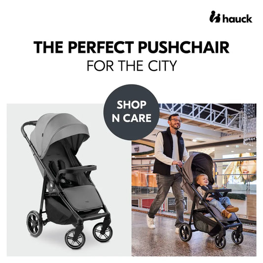 Hauck Shop N Care Pushchair Lightweight and Compact with One-Hand Fold and XL Basket