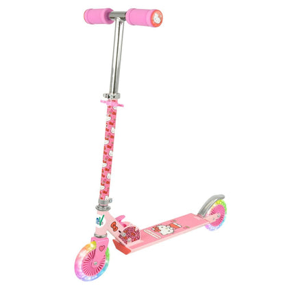 Hello Kitty Folding Scooter with LED Wheels Adjustable and No Assembly Required