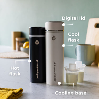Tommee Tippee Portable GoPrep Formula Feed Maker Set with Temp-Control Flasks