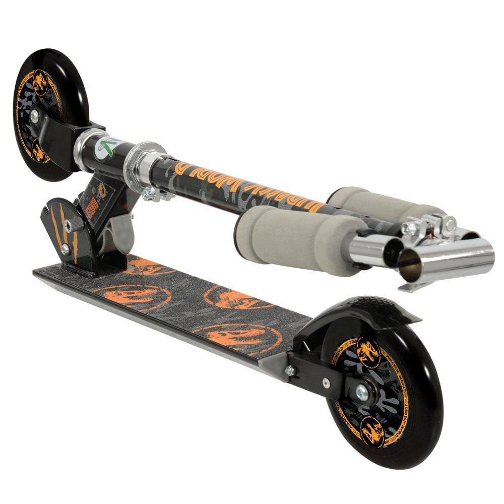 Jurassic World Folding Inline Scooter with Printed Wheels Adjustable and No Assembly Required