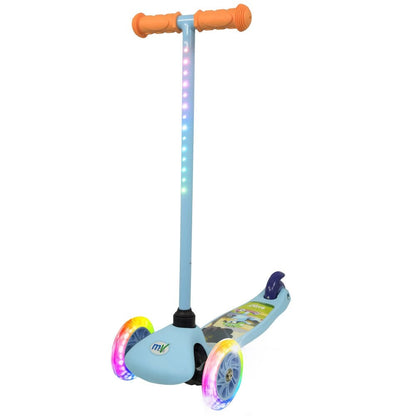 Bluey Tilt & Glo Scooter with Lights Adjustable 3-Wheel Design for Ages 3+