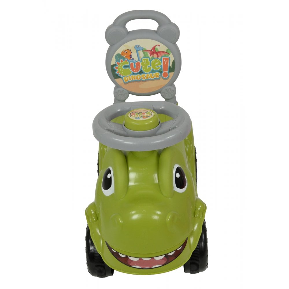 MoVe Dino Ride-On Green with Anti-Tip Design and Wide Wheels for Ages 1+