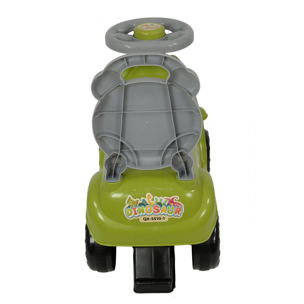 MoVe Dino Ride-On Green with Anti-Tip Design and Wide Wheels for Ages 1+