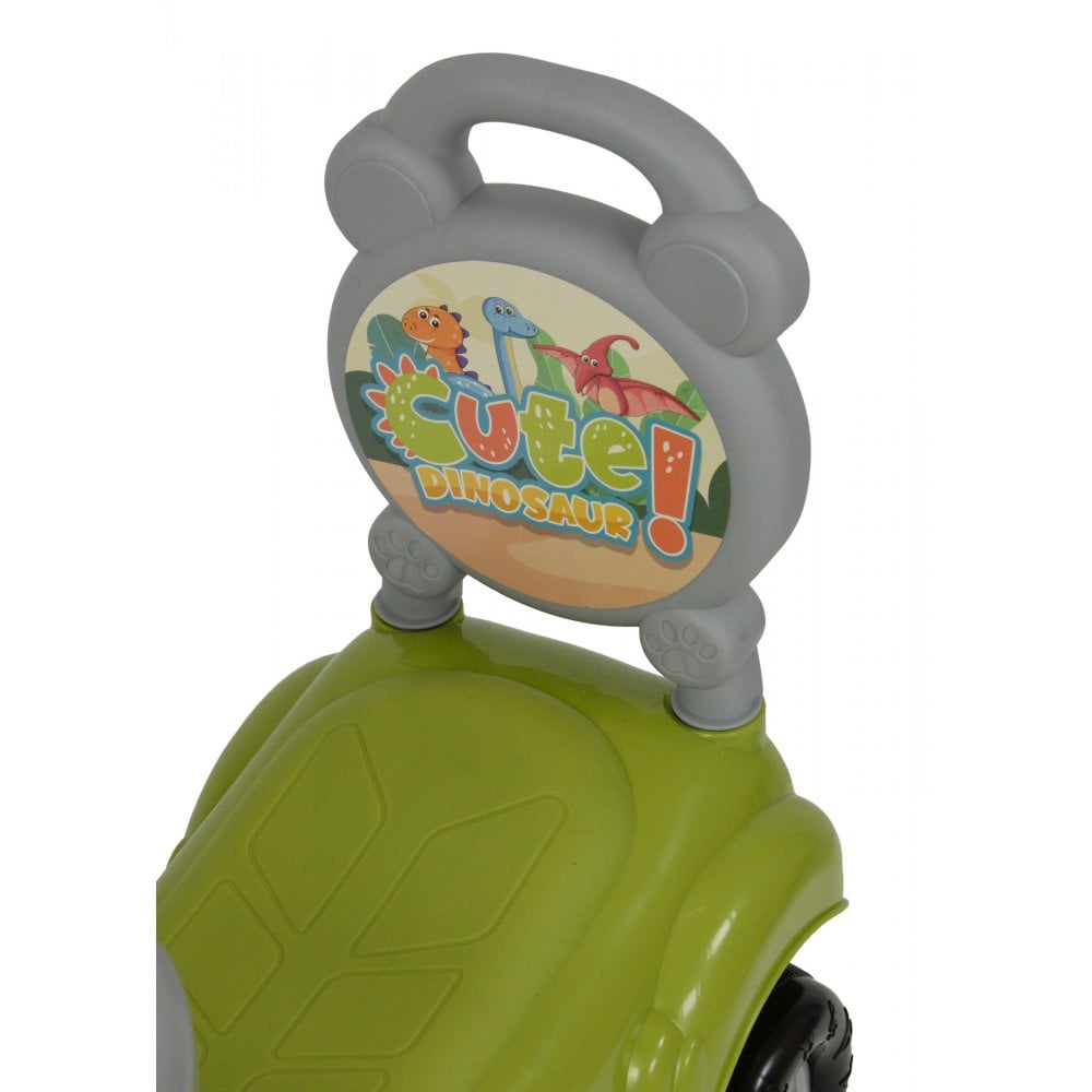 MoVe Dino Ride-On Green with Anti-Tip Design and Wide Wheels for Ages 1+