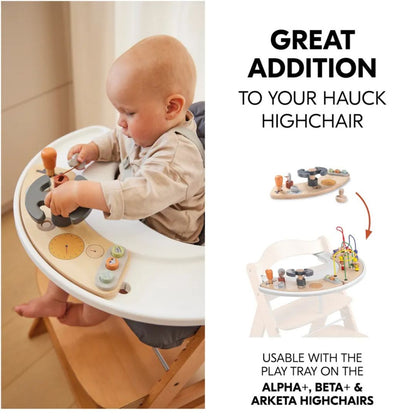 Hauck Play Cockpit – Wooden Steering Wheel Toy for Alpha+, Beta+ and Arketa Highchairs
