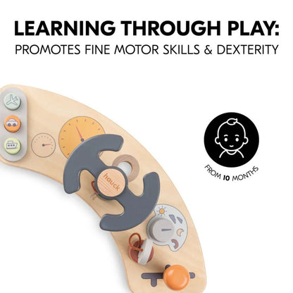 Hauck Play Cockpit – Wooden Steering Wheel Toy for Alpha+, Beta+ and Arketa Highchairs