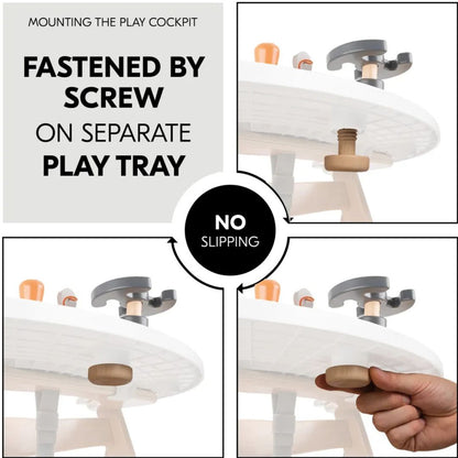 Hauck Play Cockpit – Wooden Steering Wheel Toy for Alpha+, Beta+ and Arketa Highchairs