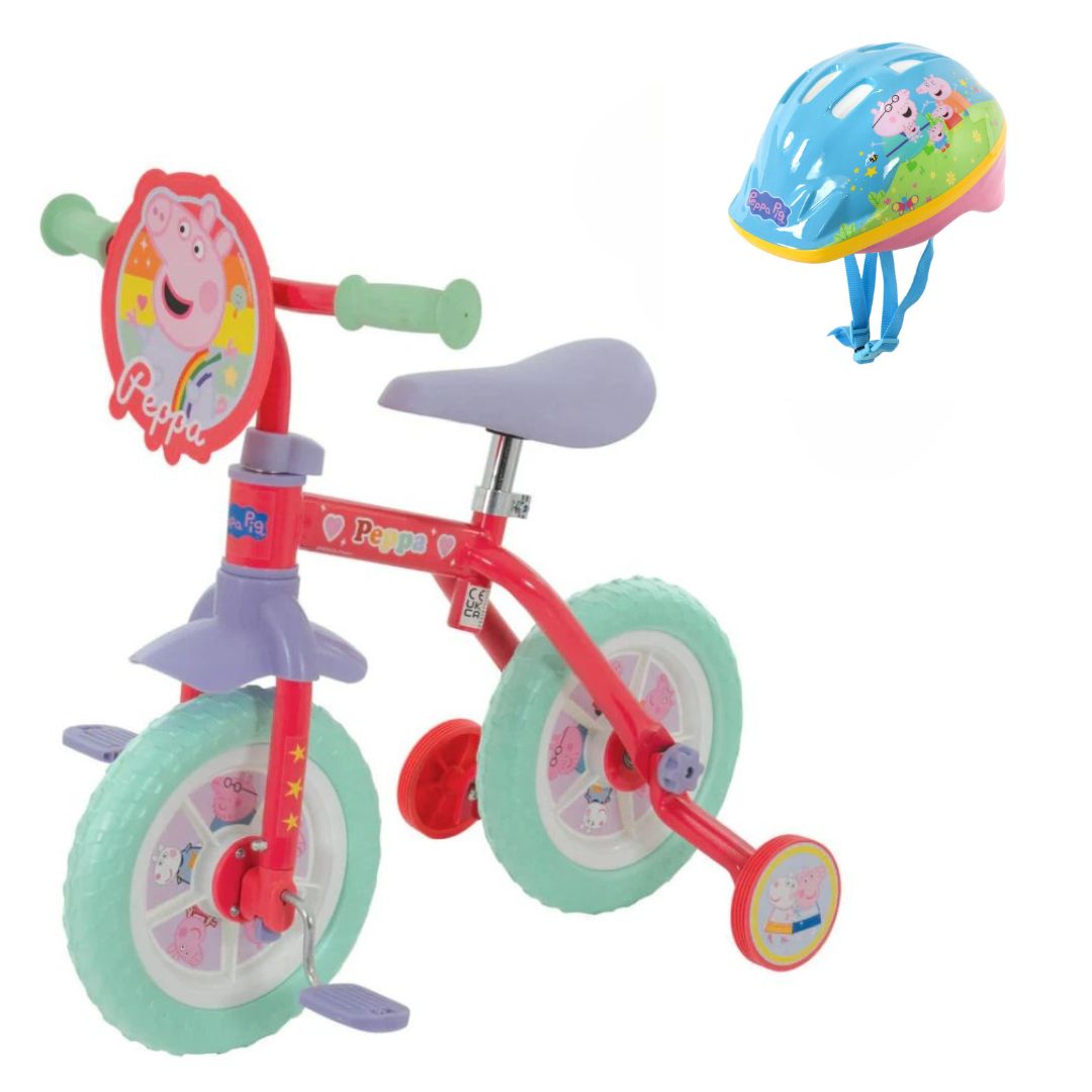 Peppa Pig 2-in-1 10" Training Bike and Helmet Bundle