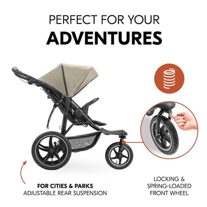 Hauck Runner 3 Robust All-Terrain Pushchair – With XL Pneumatic Wheels & Suspension