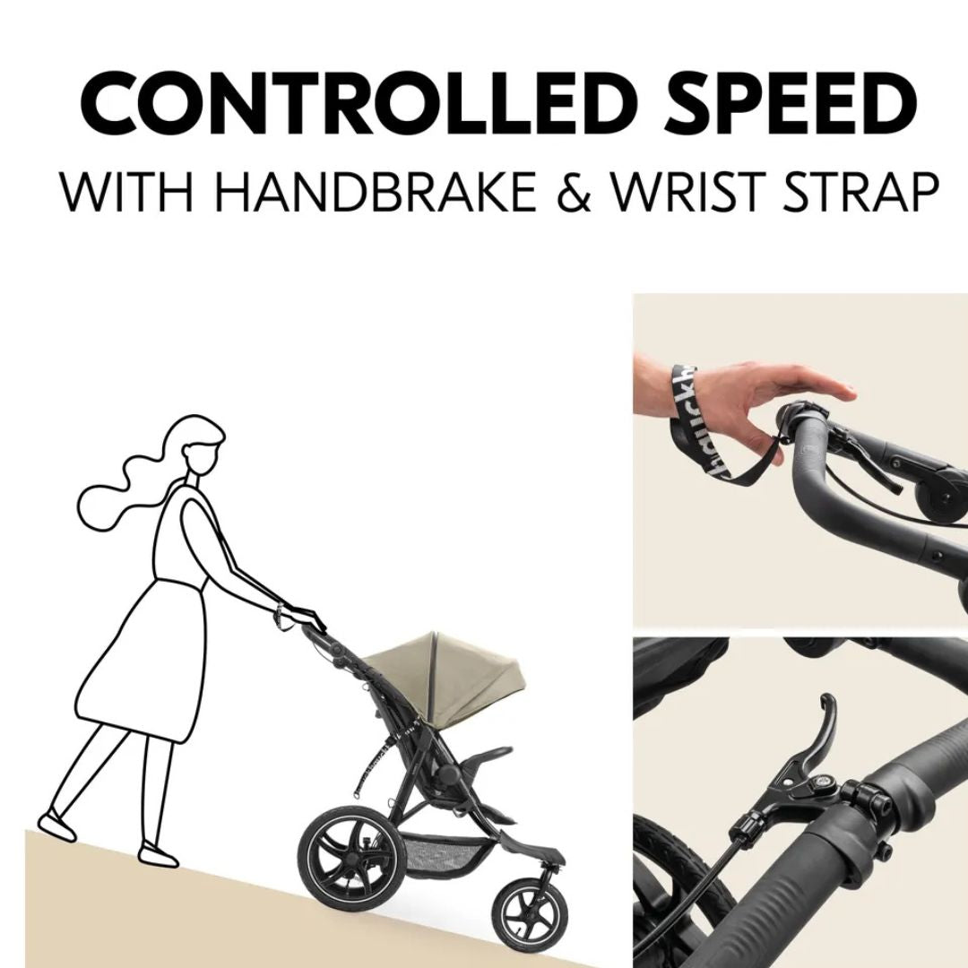 Hauck Runner 3 Robust All-Terrain Pushchair – With XL Pneumatic Wheels & Suspension