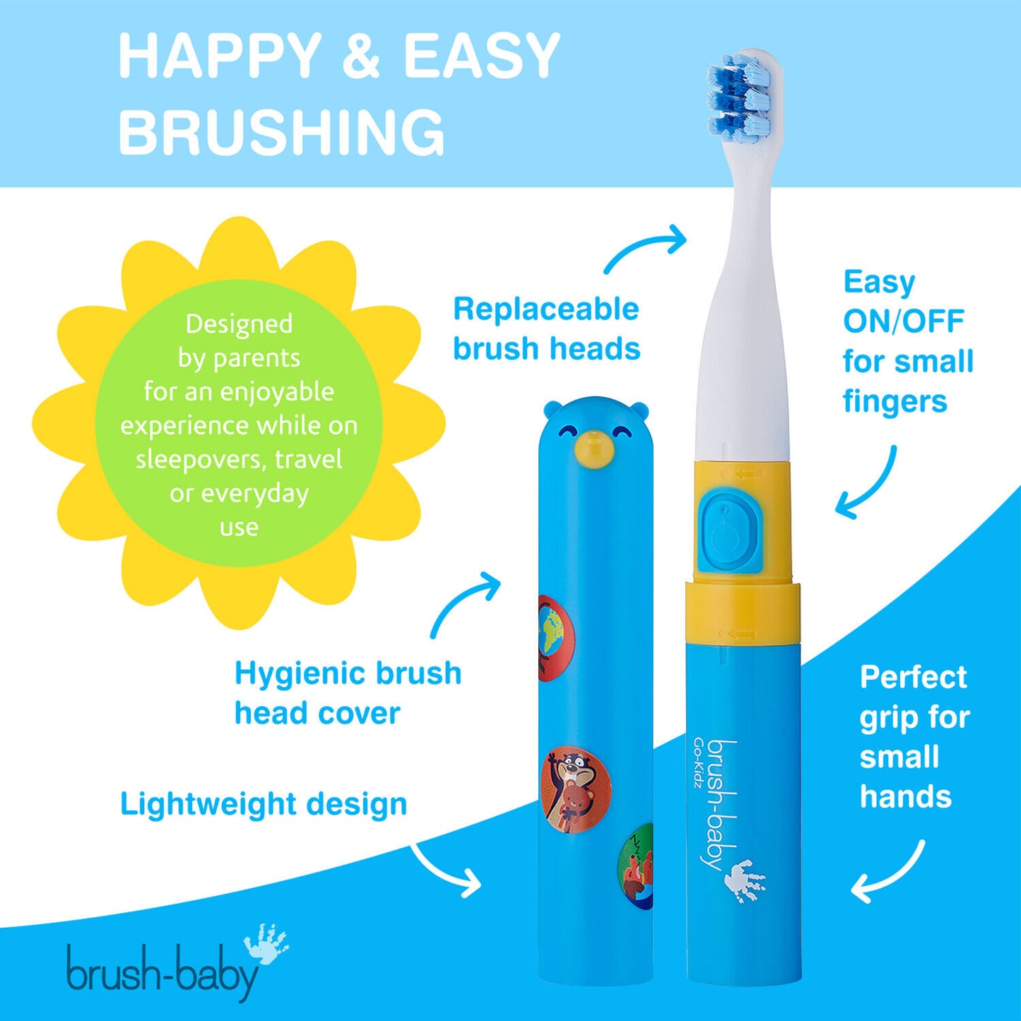Brush Baby Go-Kidz Electric Toothbrush with Stickers