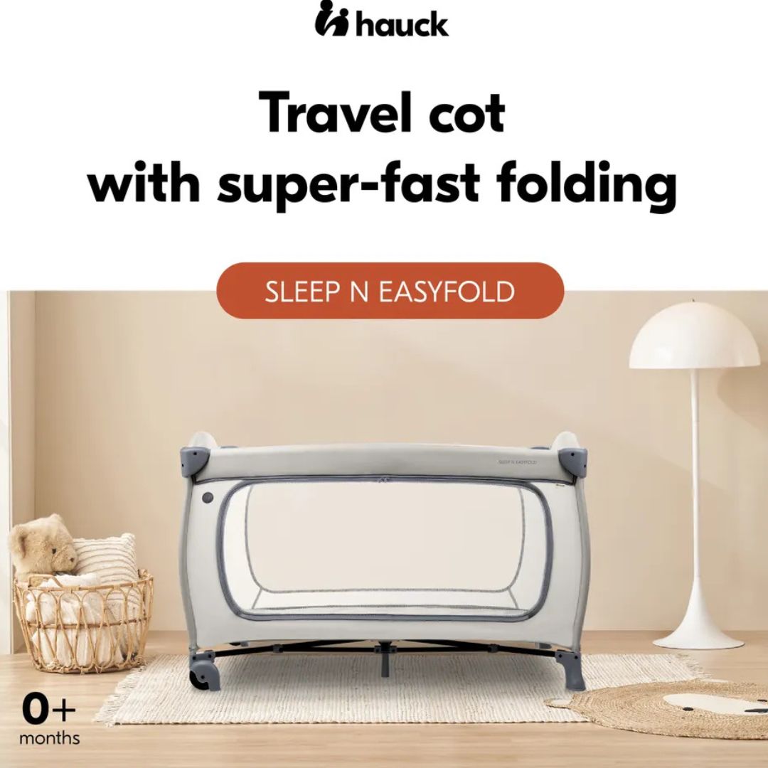 Hauck Sleep N Easyfold – Travel Cot with Ultra-Fast Folding Mechanism