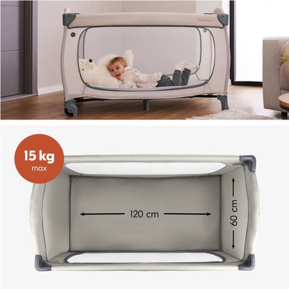 Hauck Sleep N Easyfold – Travel Cot with Ultra-Fast Folding Mechanism