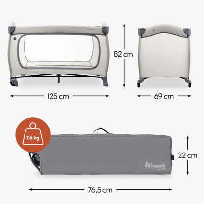 Hauck Sleep N Easyfold – Travel Cot with Ultra-Fast Folding Mechanism