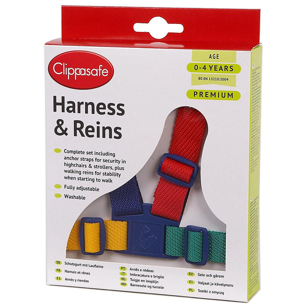 Clippasafe Premium Harness & Reins (complete with Anchor Straps)